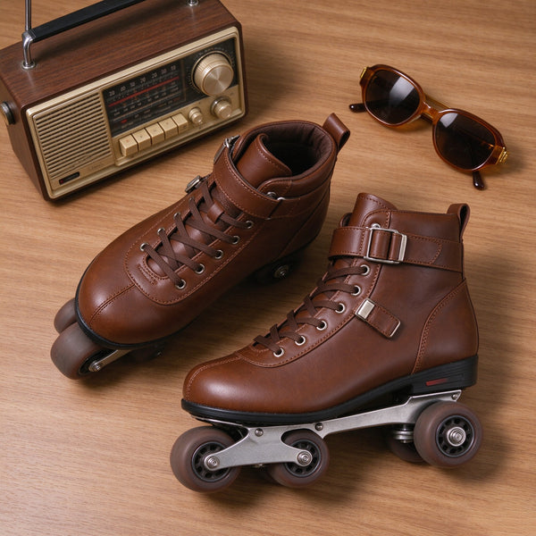 Retro Leather Quad Electric Skates